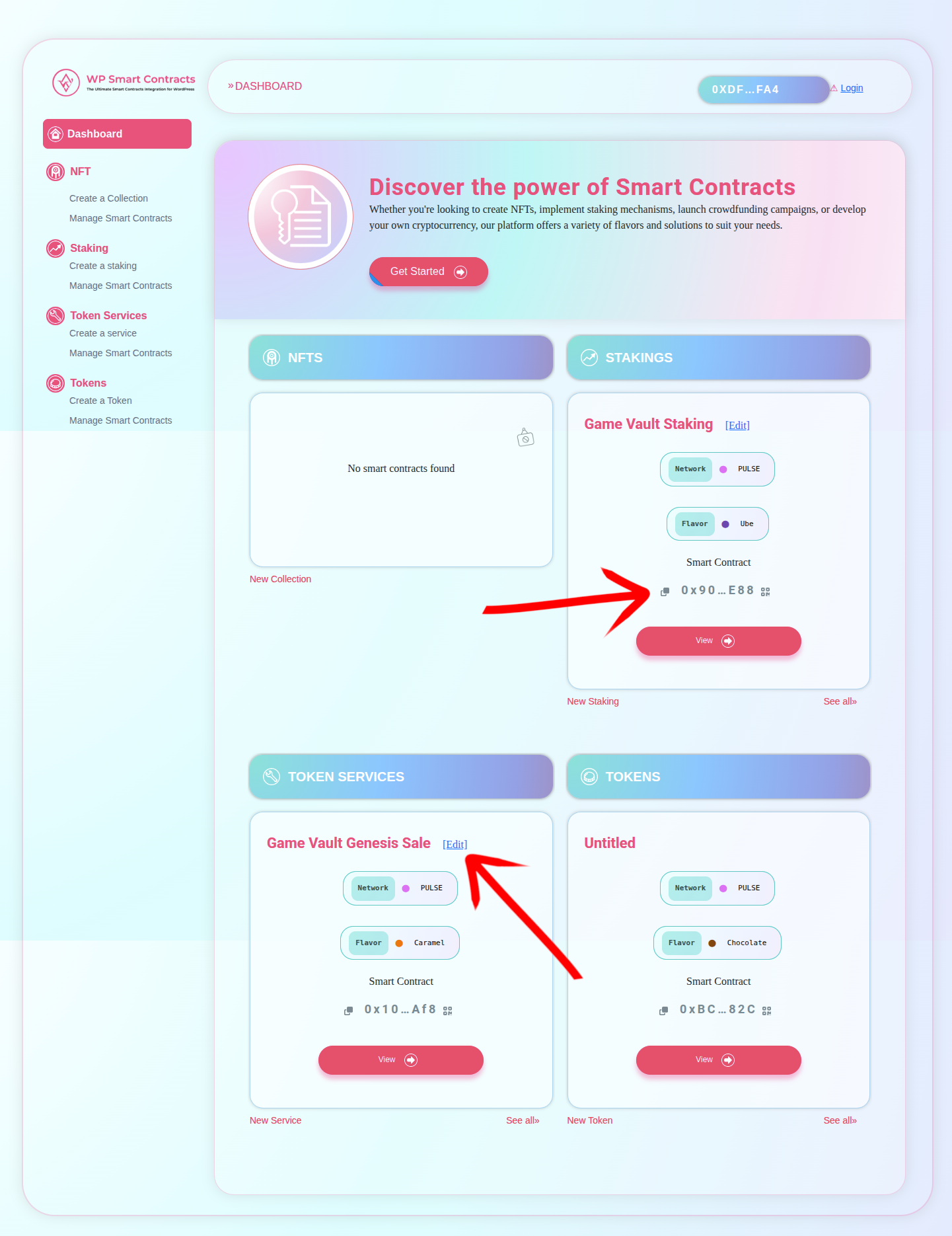 Conditions to link a Caramel ICO with a UBE staking contract